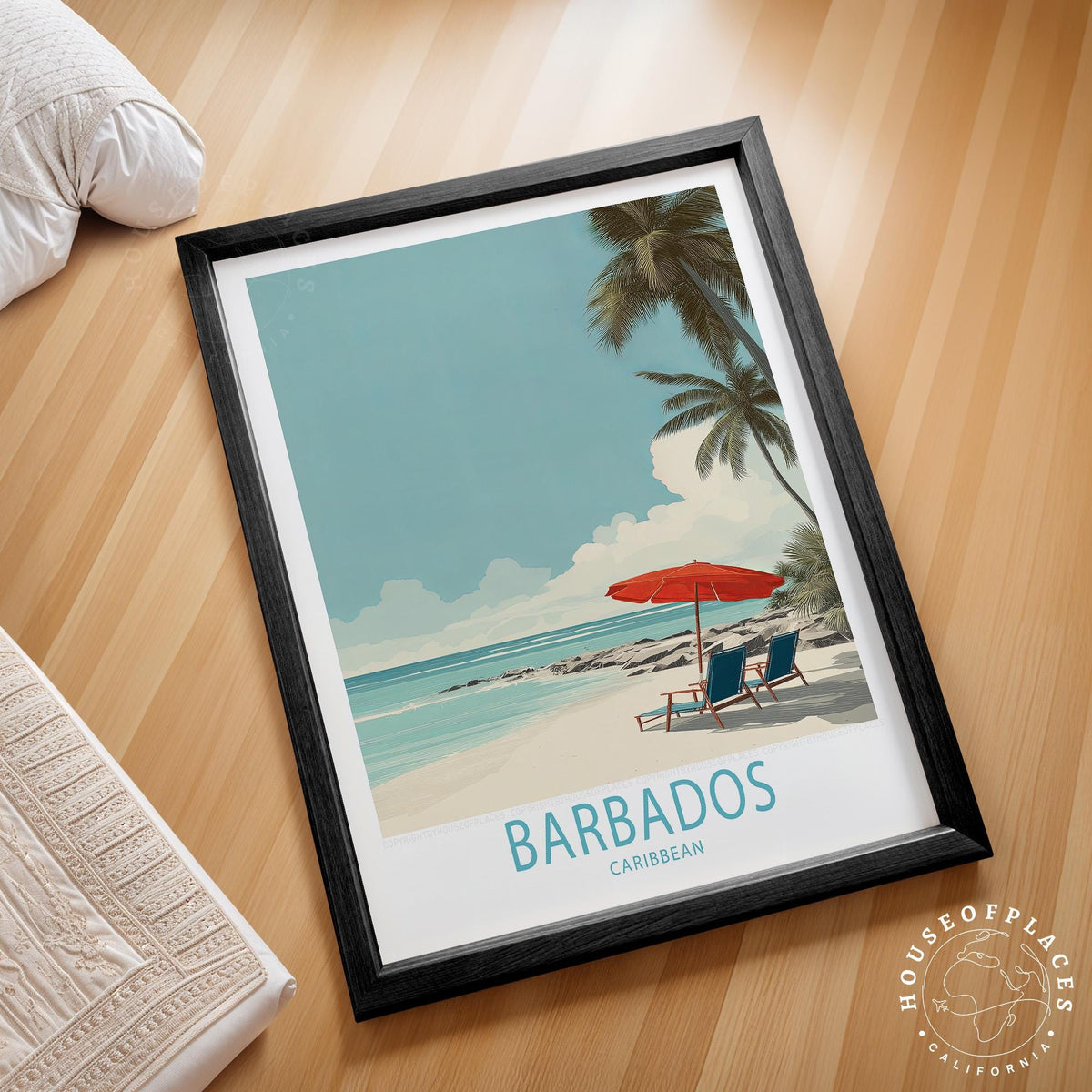 Barbados Caribbean travel poster – view 2