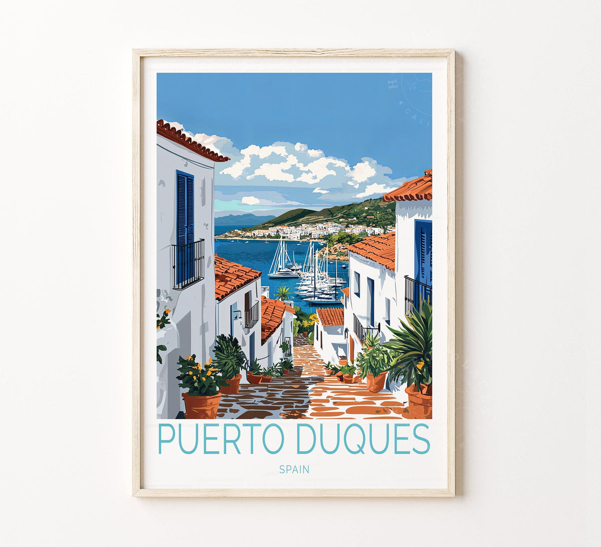 Puerto Duques Travel Poster – Spain Wall Art Print