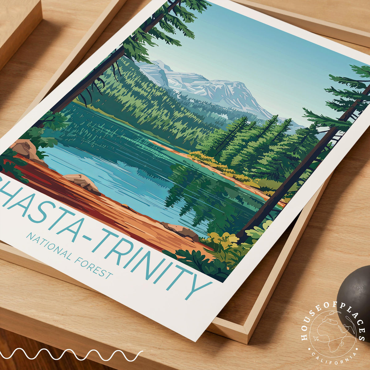 Shasta Trinity National Forest travel poster – view 4