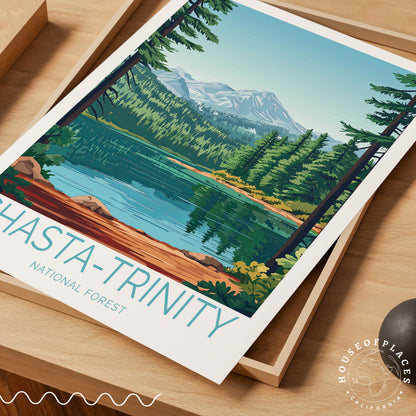 Shasta Trinity National Forest travel poster – view 4