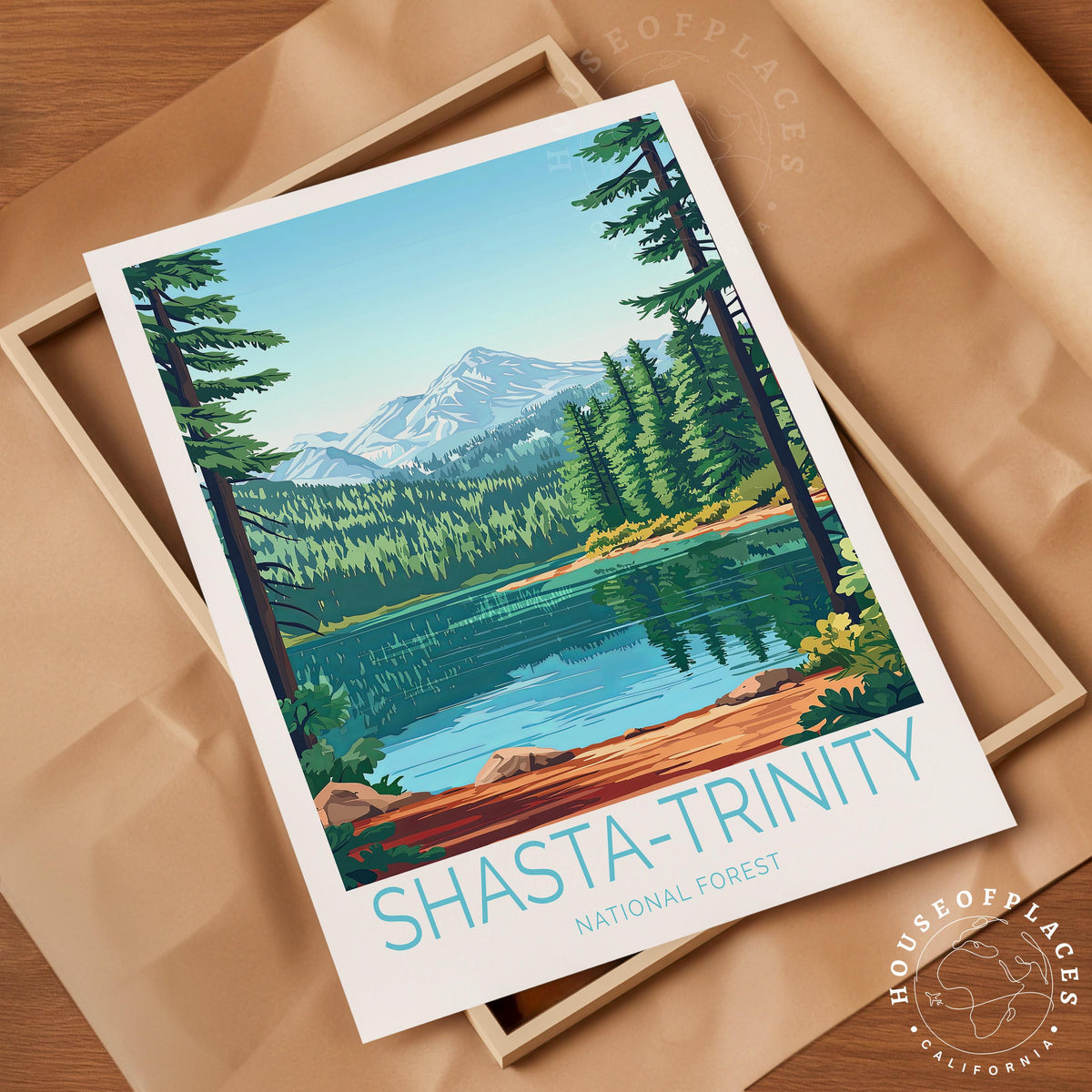 Shasta Trinity National Forest travel poster – view 10