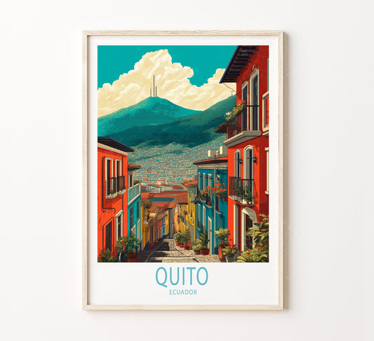 Quito Travel Poster – Ecuador Wall Art Print