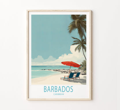 Barbados Caribbean Travel Poster – Barbados Wall Art Print