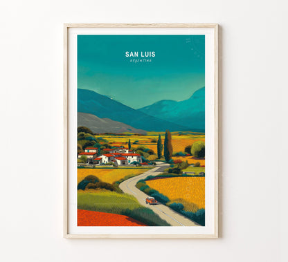 San Luis Travel Poster – Argentina Wall Art Print
