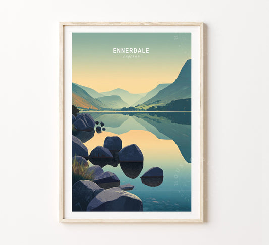 Ennerdale Travel Poster – United Kingdom Wall Art Print