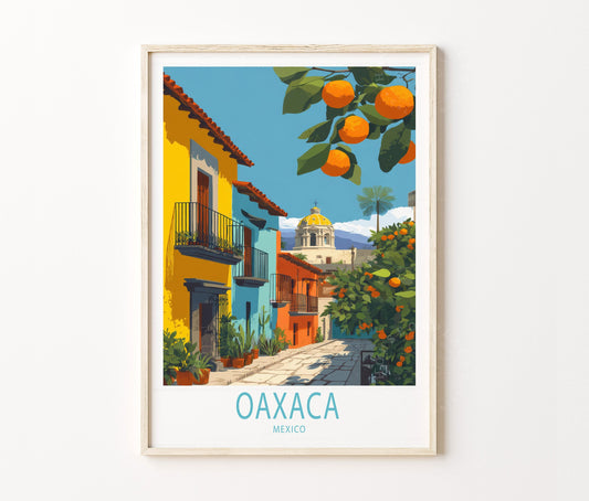 Oaxaca Travel Poster – Mexico Wall Art Print