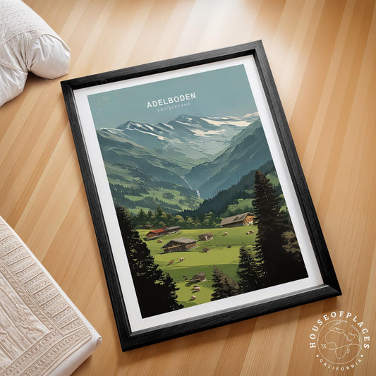 Adelboden travel poster – view 2