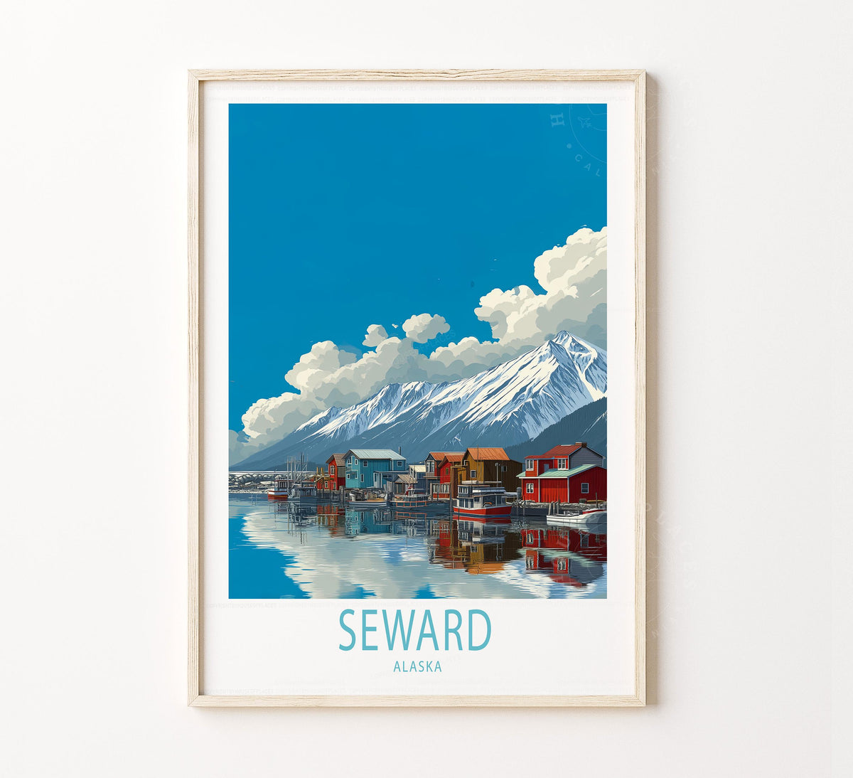 Seward Travel Poster – Alaska Wall Art Print