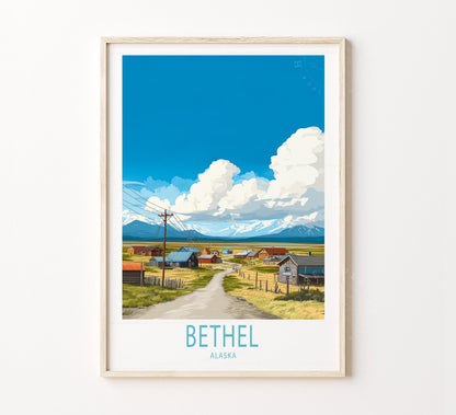 Bethel Travel Poster – Alaska Wall Art Print