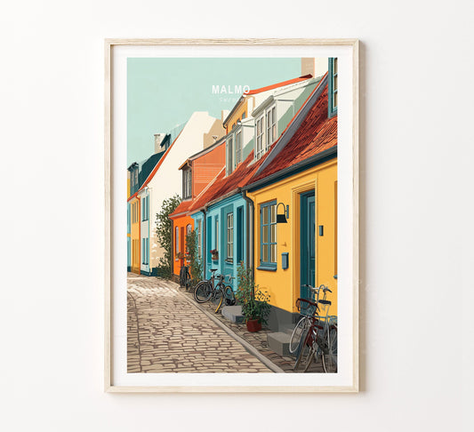 Malmo Travel Poster – Sweden Wall Art Print