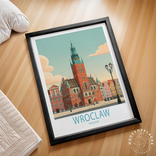Wrocław travel poster – view 2