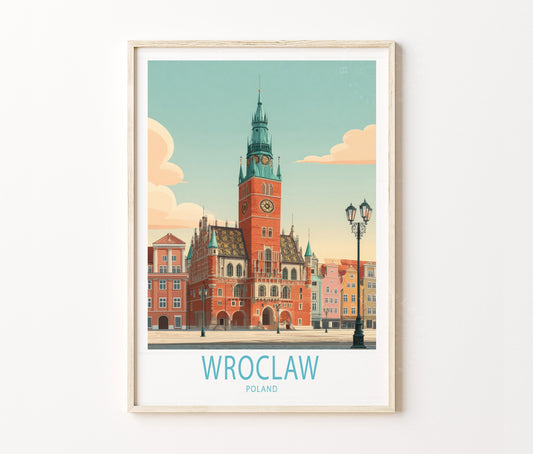 Wrocław Travel Poster – Poland Wall Art Print