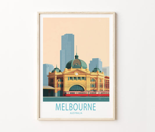 Melbourne Travel Poster – Australia Wall Art Print