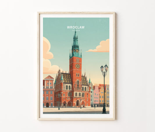 Wrocław Travel Poster – Poland Wall Art Print