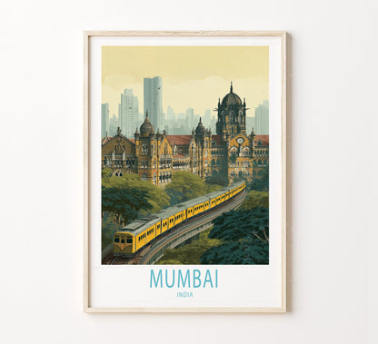 Mumbai Travel Poster – India Wall Art Print