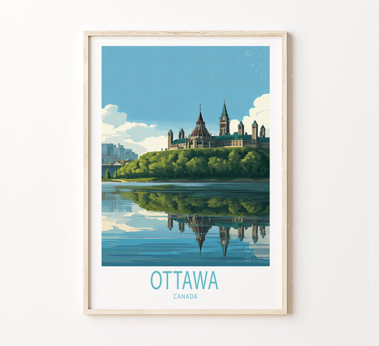 Ottawa Travel Poster – Canada Wall Art Print