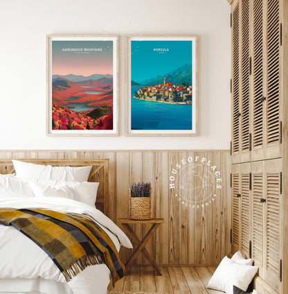 Korcula travel poster – view 6
