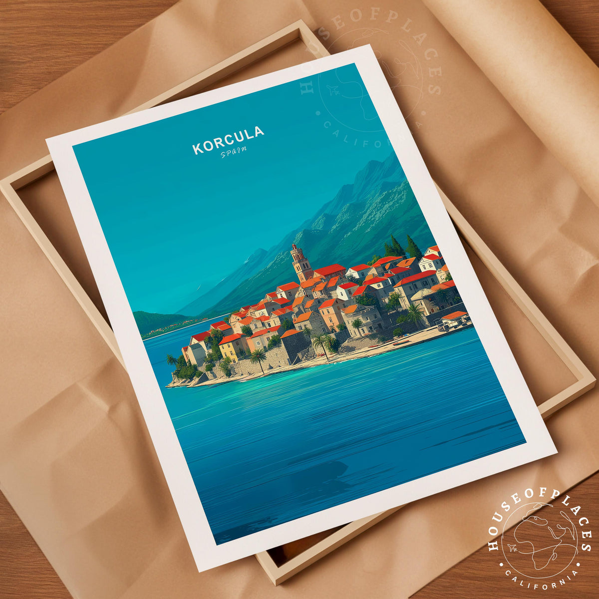 Korcula travel poster – view 10