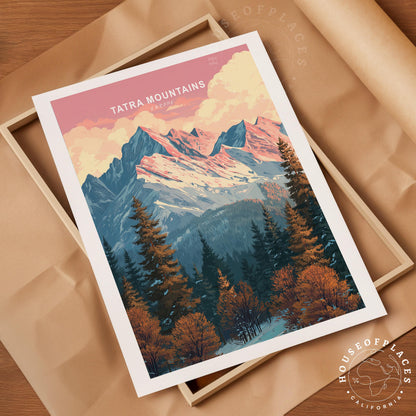 Tatra Mountains Europe travel poster – view 10
