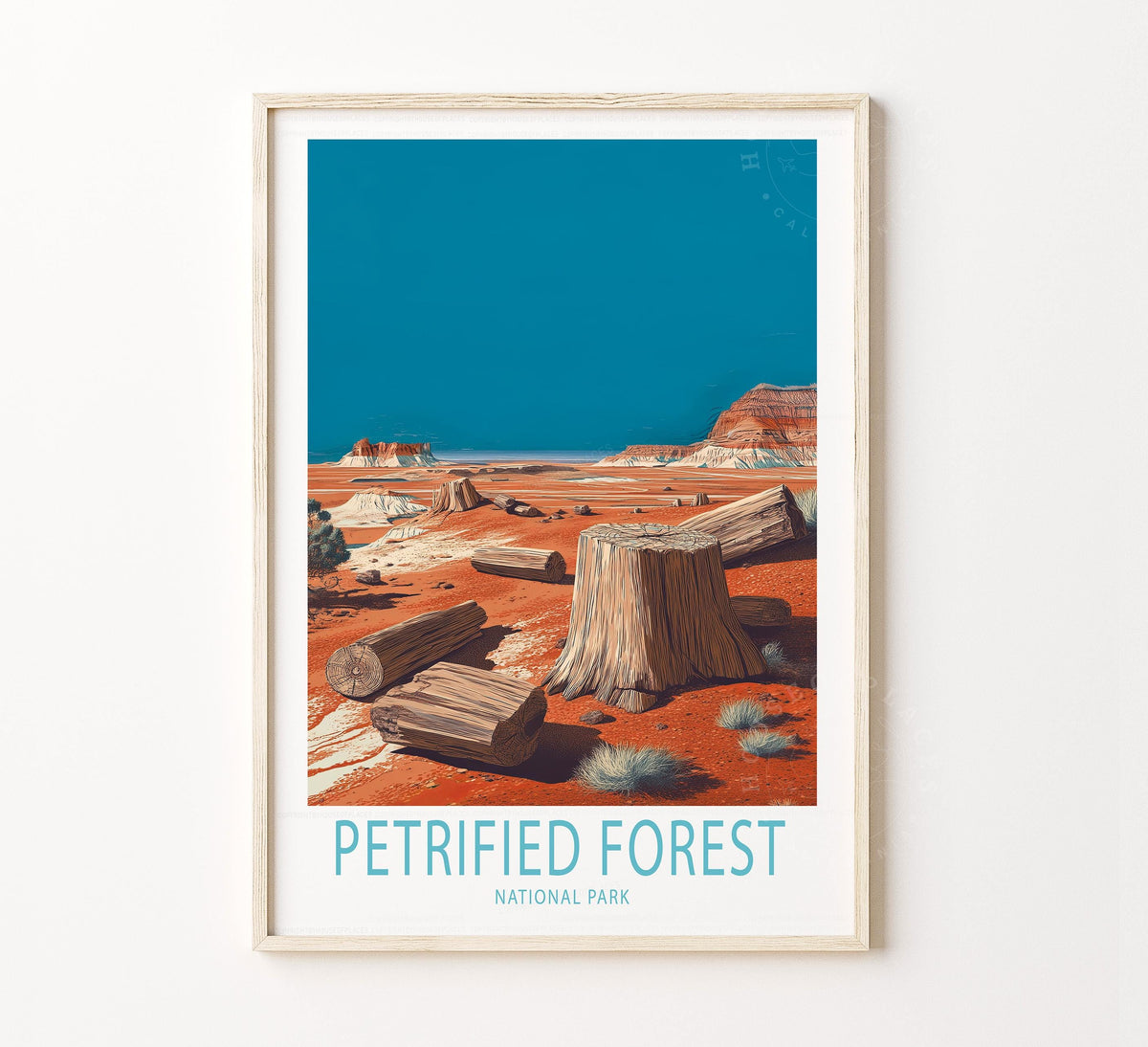 Petrified Forest Travel Poster – National Park Wall Art Print