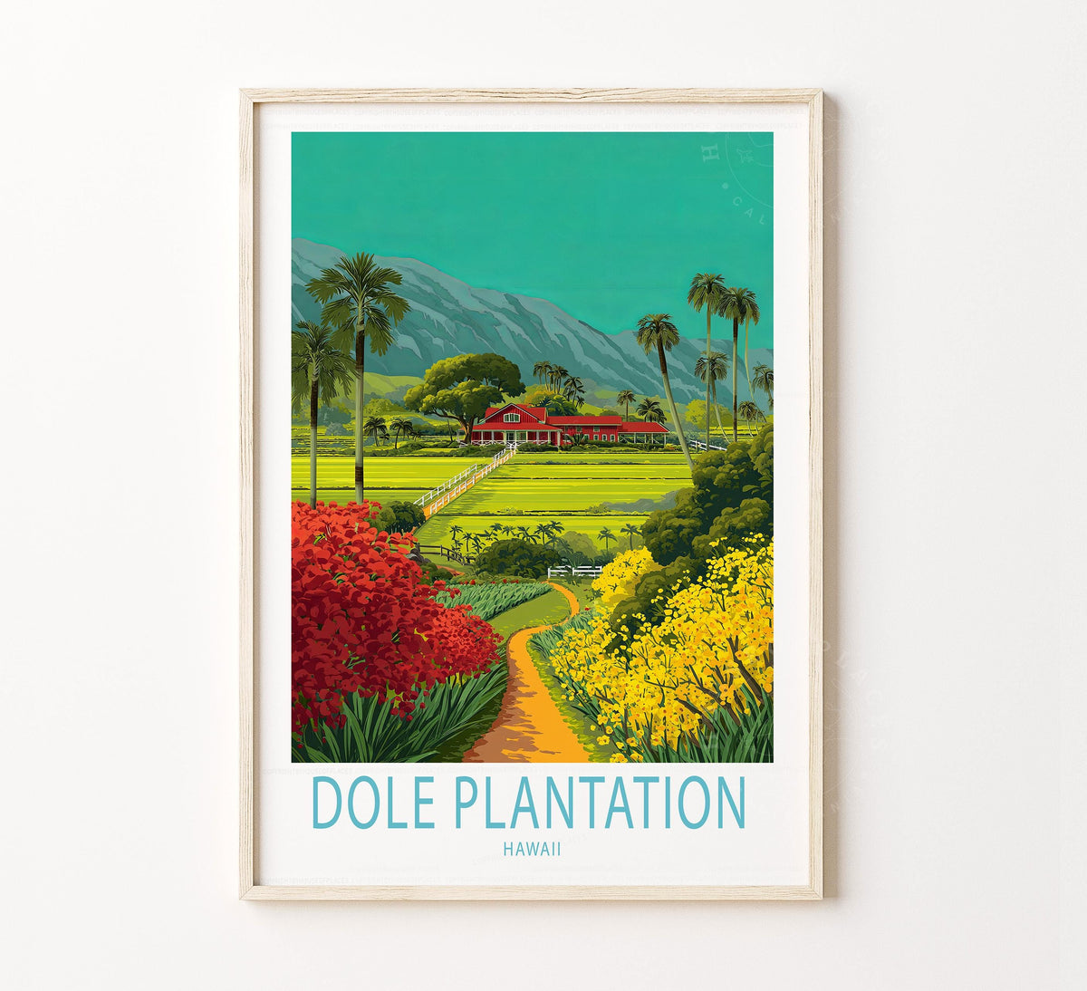 Dole Plantation Travel Poster – Hawaii Wall Art Print