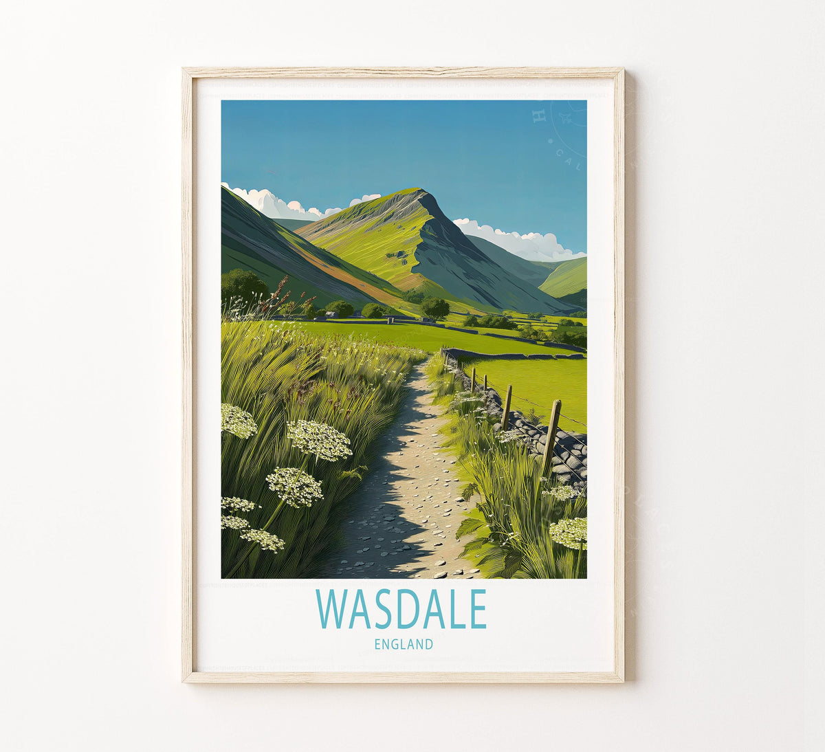 Wasdale Travel Poster – United Kingdom Wall Art Print