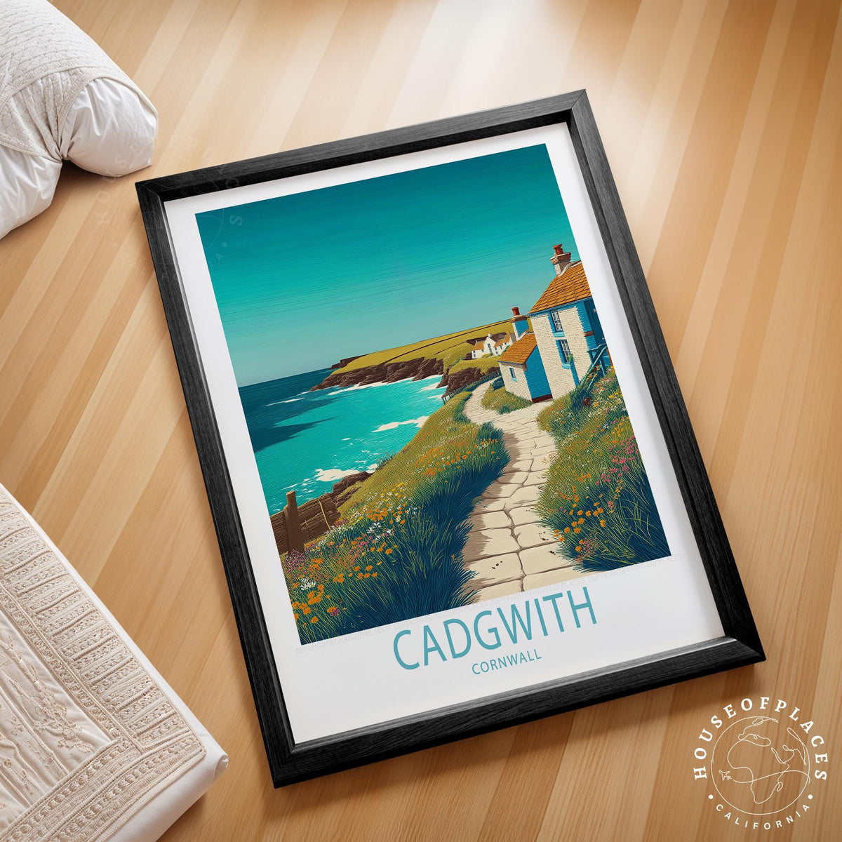 Cadgwith travel poster – view 2