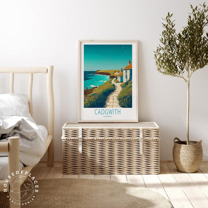Cadgwith travel poster – view 3