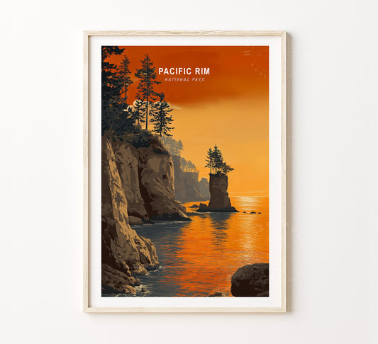 Pacific Rim National Park Travel Poster – Tofino Wall Art Print