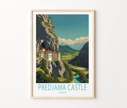 Predjama Castle Travel Poster – Castel Wall Art Print