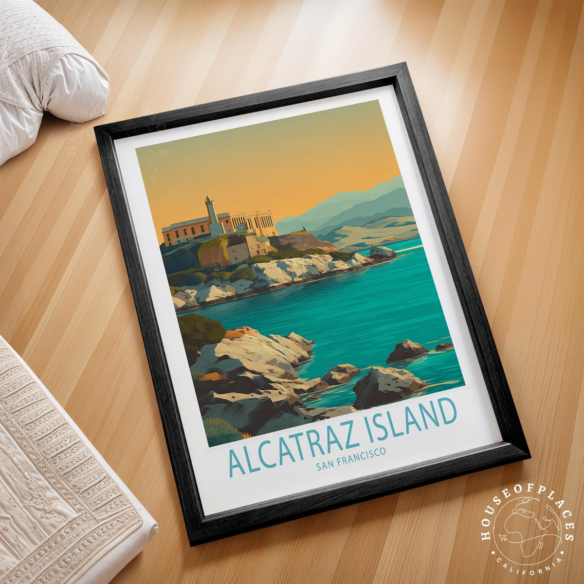 Alcatraz Island San Francisco travel poster – view 2