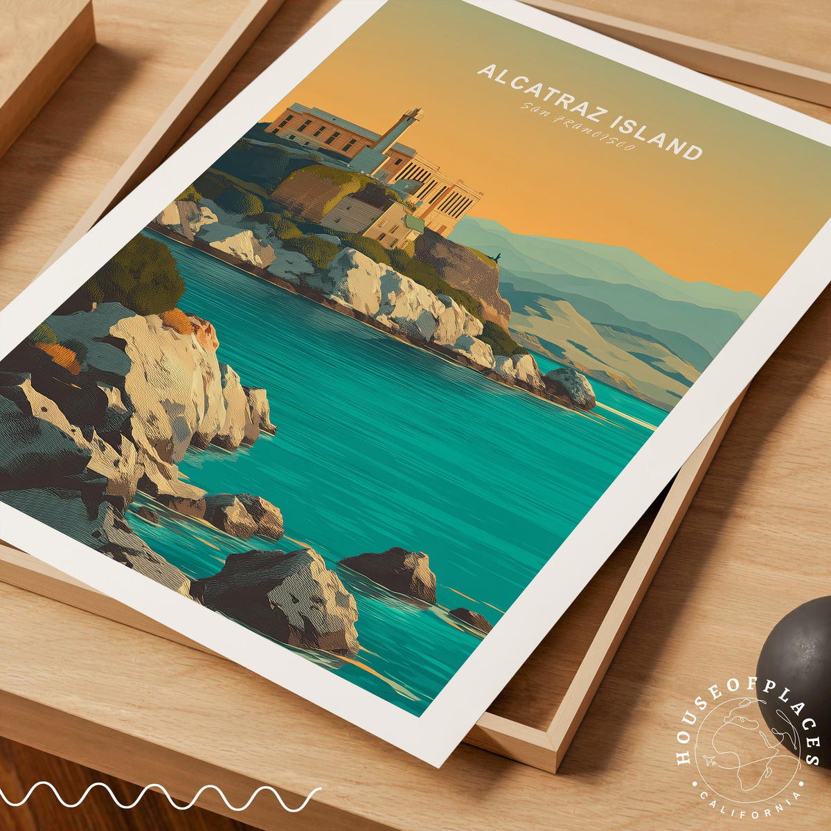 Alcatraz Island San Francisco travel poster – view 4