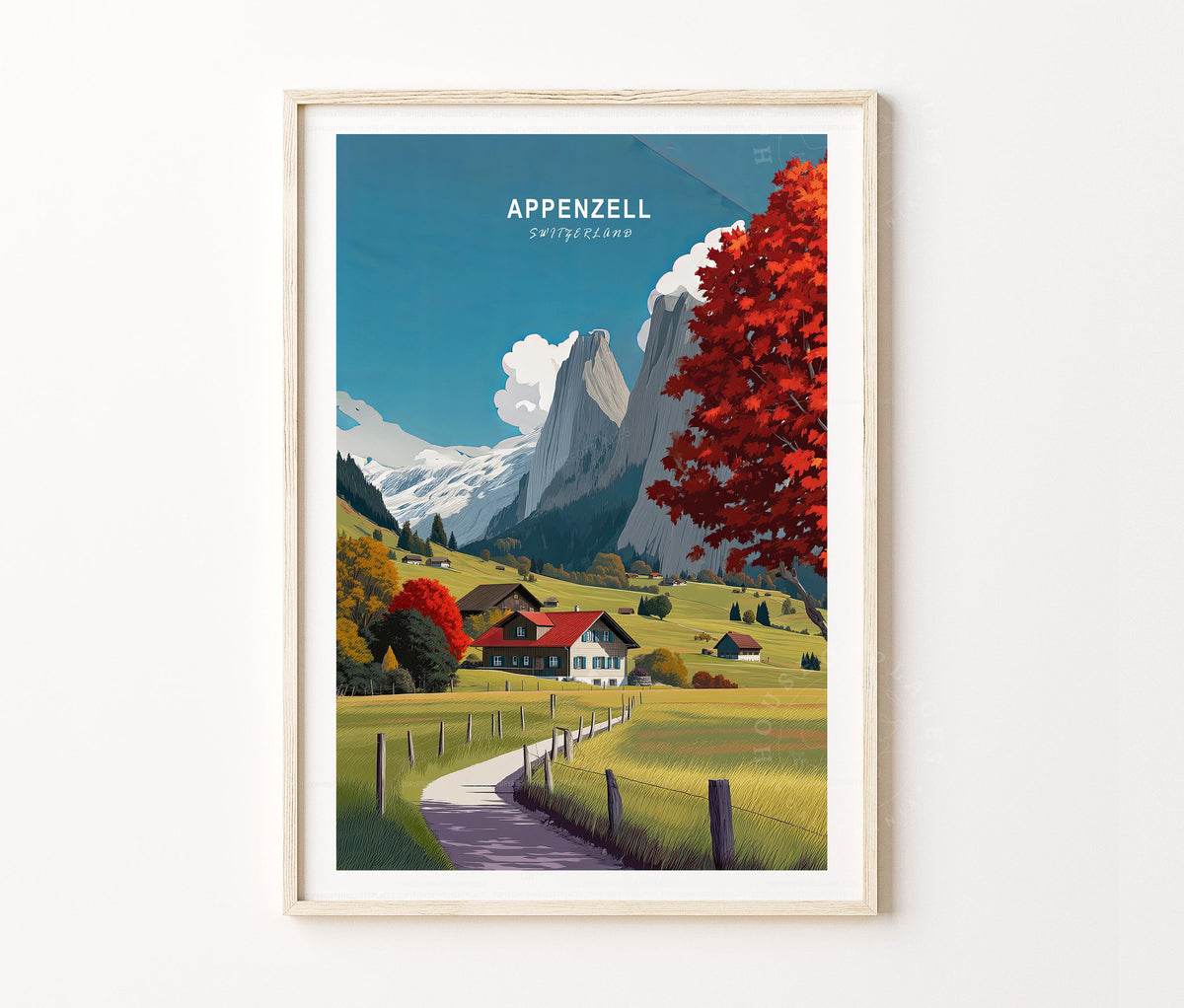 Appenzell Travel Poster – Switzerland Wall Art Print