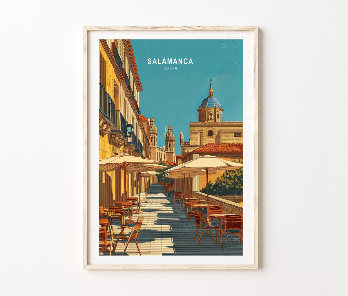 Salamanca Travel Poster – Spain Wall Art Print