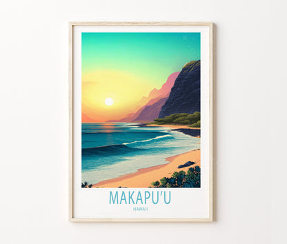 Makapu'u Travel Poster – Hawaii Wall Art Print