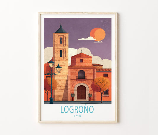 Logroño Travel Poster – Spain Wall Art Print