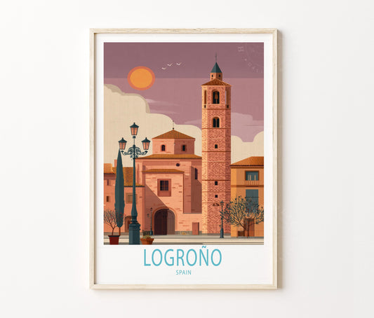 Logroño Travel Poster – Spain Wall Art Print