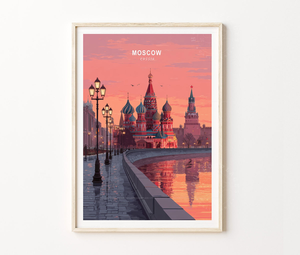 Moscow Travel Poster – Russia Wall Art Print