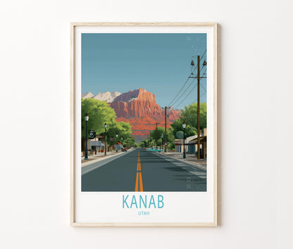 Kanab Travel Poster – Utah Wall Art Print