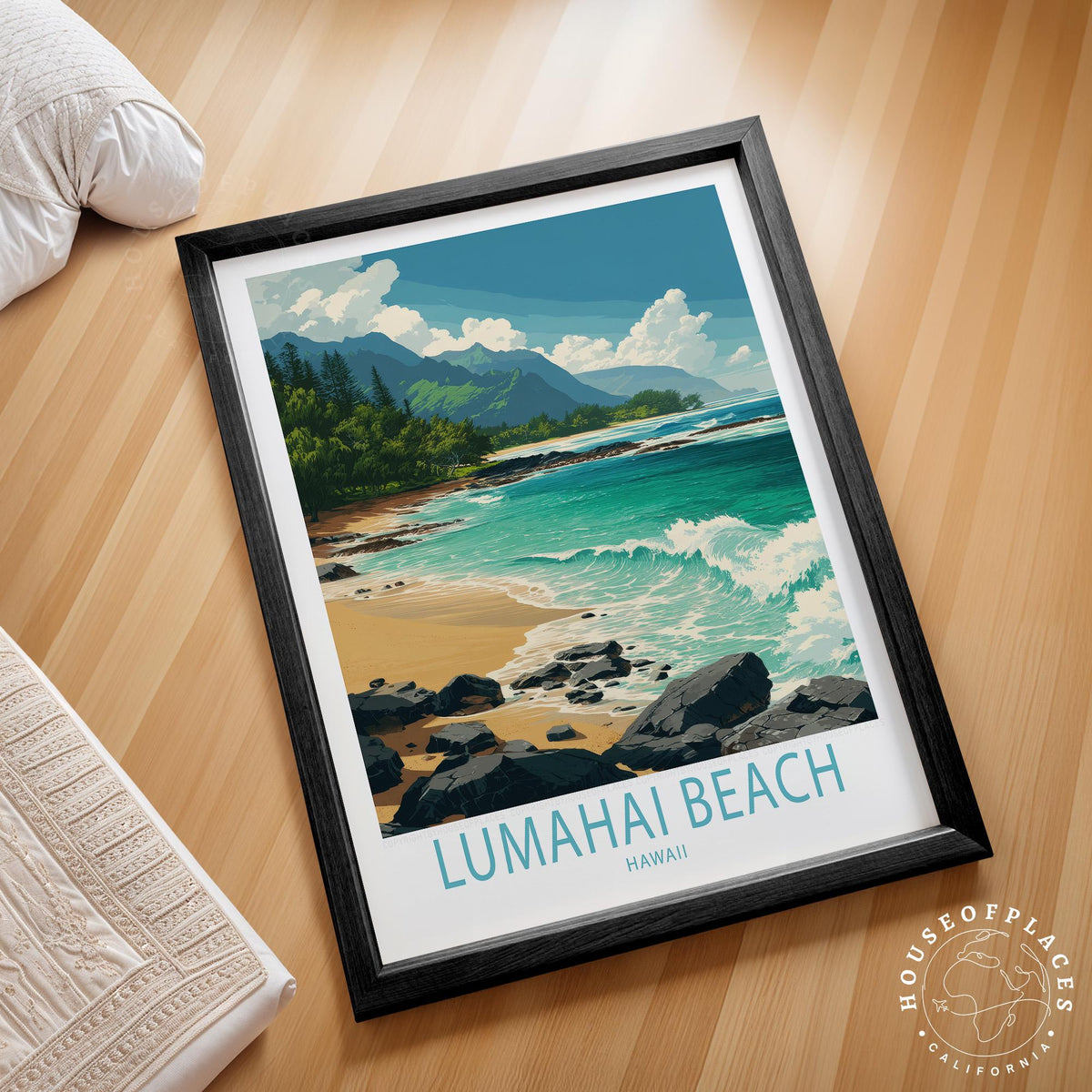 Lumaha'i Beach travel poster – view 2