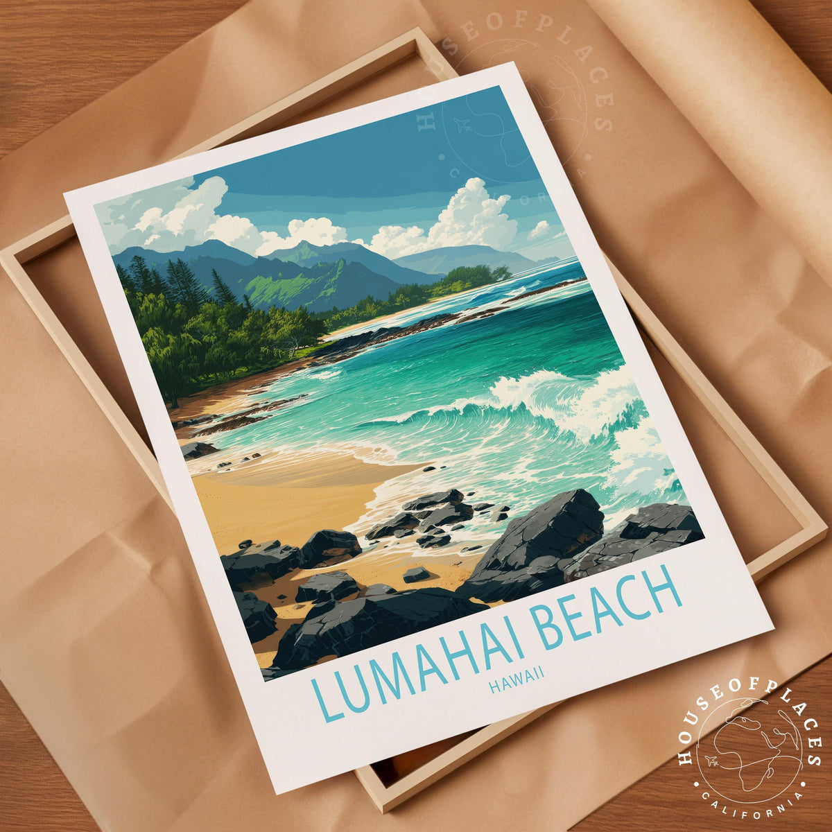 Lumaha'i Beach travel poster – view 4