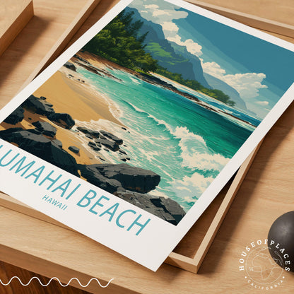 Lumaha'i Beach travel poster – view 7