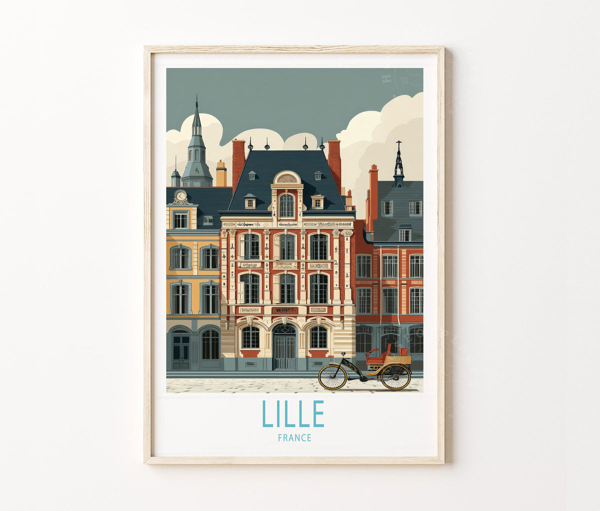 Lille Travel Poster – France Wall Art Print
