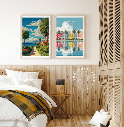 Alcúdia Majorca travel poster – view 9