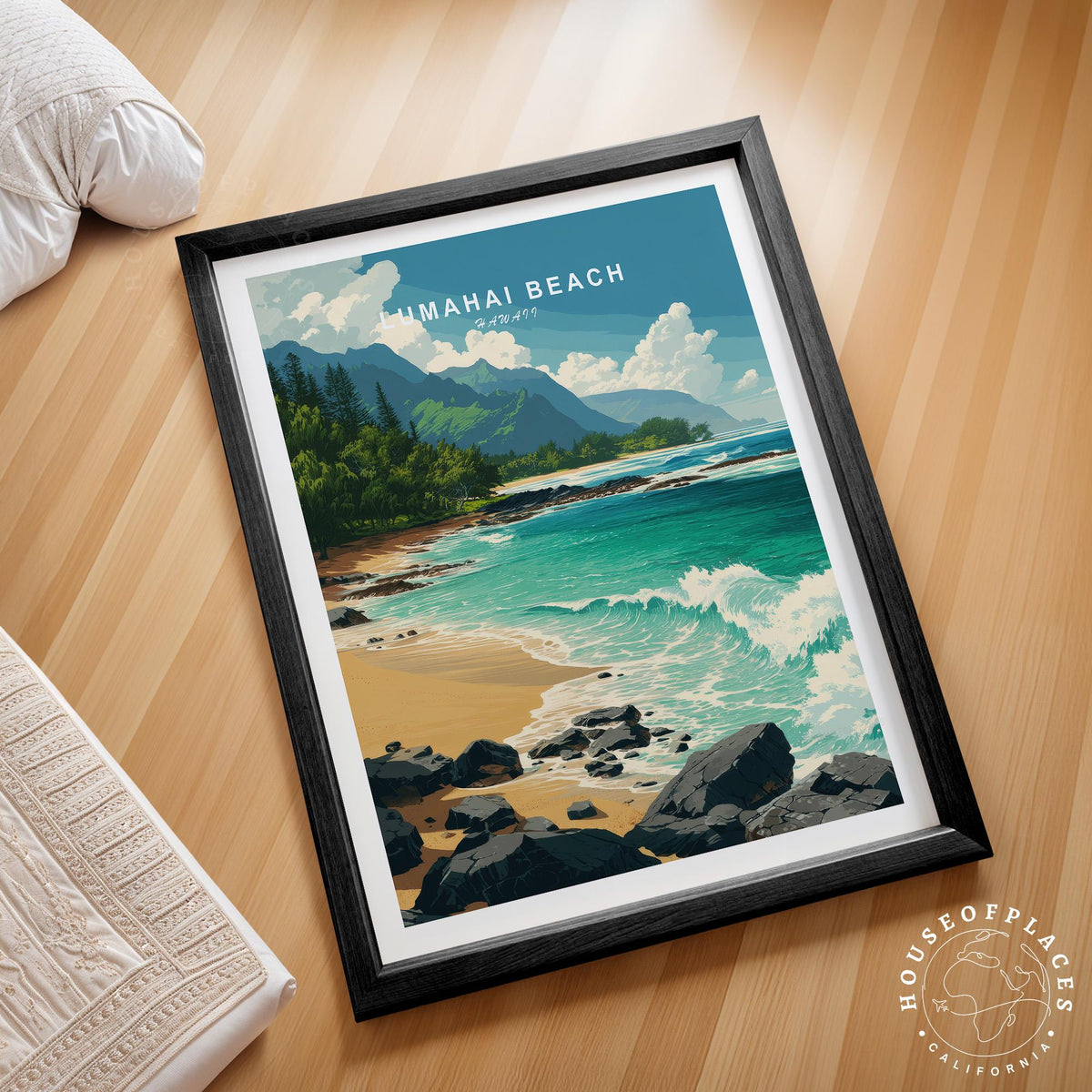 Lumaha'i Beach travel poster – view 2