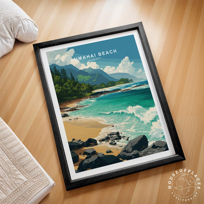 Lumaha'i Beach travel poster – view 2