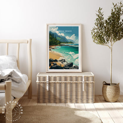 Lumaha'i Beach travel poster – view 3