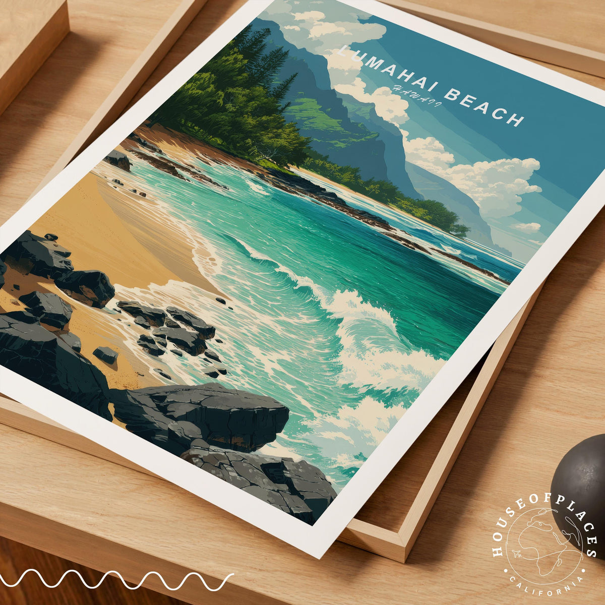 Lumaha'i Beach travel poster – view 7