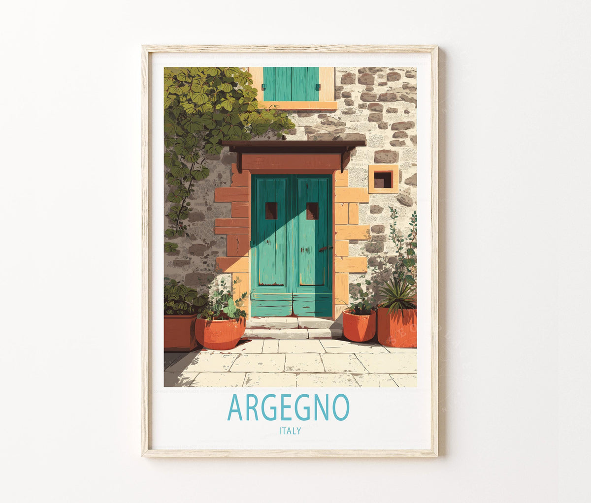 Argegno Travel Poster – Italy Wall Art Print