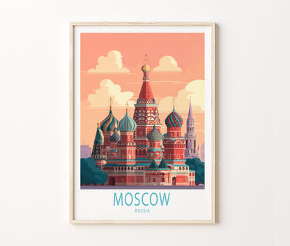 Moscow Travel Poster – Russia Wall Art Print